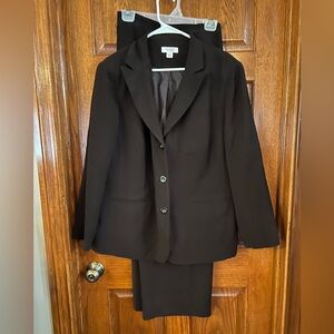 Travis Ayers for Dressbarn Women's Brown 3 Button Pant Suit Size 18W